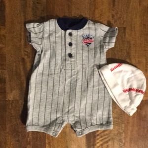 Newborn Baseball Onesie and Hat